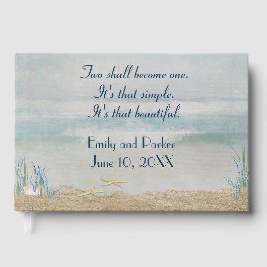 Tropical Beach With Starfish Gästebuch (Vorderseite)