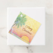 Tropical Beach Zeichne Weihnachten im Juli Geschenkanhänger (Beispiel)