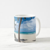 Tropical Beaches Anguilla | Beach, Palm Tree Kaffeetasse (VorderseiteRechts)