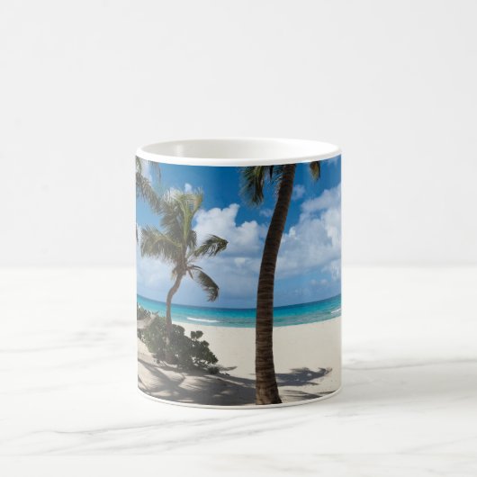 Tropical Beaches Anguilla | Beach, Palm Tree Kaffeetasse (Mittel)