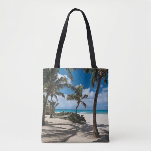 Tropical Beaches Anguilla | Beach, Palm Tree Tasche (Vorderseite)