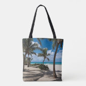 Tropical Beaches Anguilla | Beach, Palm Tree Tasche (Rückseite)