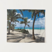 Tropical Beaches | Anguilla Beach, Palm Tree Wandteppich (Vorderseite (Horizontal))