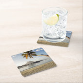 Tropical Beaches | Beach Huts, Bora Bora Rechteckiger Pappuntersetzer (Vor Ort)