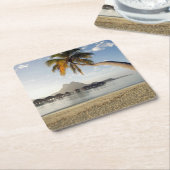 Tropical Beaches | Beach Huts, Bora Bora Rechteckiger Pappuntersetzer (angewinkelt)