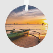 Tropical Beaches | Boracay's White Beach Ornament (Rückseite)