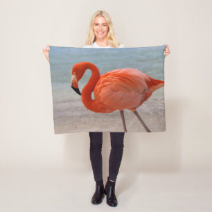Tropical Beaches Caribbean Flamingo, Aruba Fleecedecke