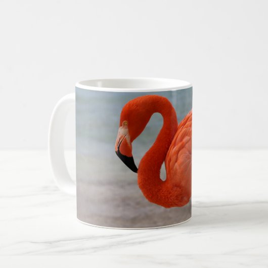 Tropical Beaches Caribbean Flamingo, Aruba Kaffeetasse (Vorderseite Links)