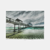 Tropical Beaches | Clearwater Florida Fleecedecke (Vorderseite (Horizontal))