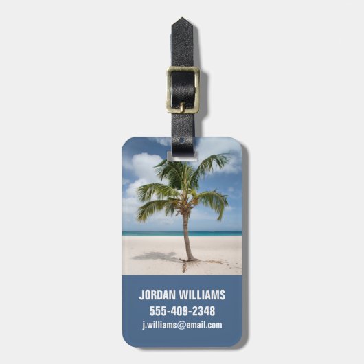 Tropical Beaches | Eagle Beach, Aruba Gepäckanhänger (Vorderseite vertikal)