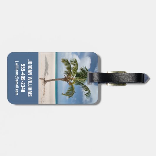 Tropical Beaches | Eagle Beach, Aruba Gepäckanhänger (Rückseite horizontal)