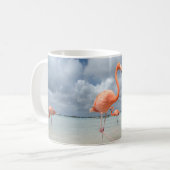 Tropical Beaches Flamingos Beach, Aruba Kaffeetasse (Vorderseite Links)
