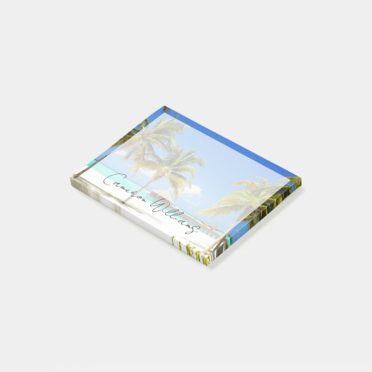 Tropical Beaches Island & Lagoon Post-it Klebezettel (angewinkelt)