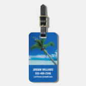 Tropical Beaches Motu Tofari Beach, Bora Bora Gepäckanhänger (Vorderseite vertikal)