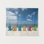 Tropical Beaches | Palm Beach, Aruba Wandteppich (Vorderseite (Horizontal))