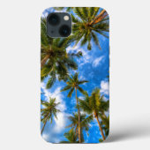 Tropical Beaches | Palm Trees on Blue Sky Case-Mate iPhone Hülle (Rückseite)
