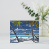 Tropical Beaches | Sandy Beach, Maldives Postkarte (Stehend Vorderseite)