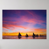 Tropical Beaches Sunset Vorsprung Poster (Vorne)