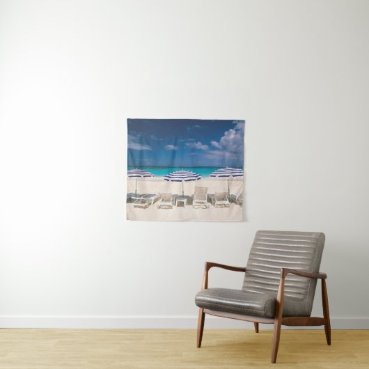 Tropical Beaches | Tropical Beach Anguilla Wandteppich (Beispiel (Horizontal))
