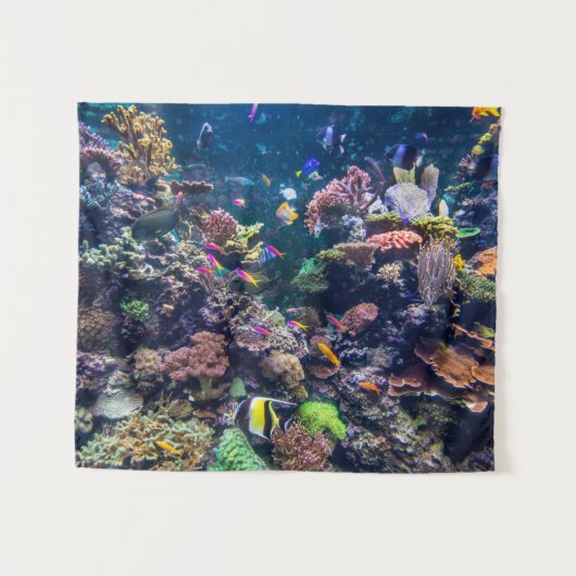 Tropical Beaches | Underwater Coral Reef Wandteppich (Vorderseite (Horizontal))