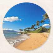 Tropical Beaches | Wailea, Maui, Hawaii Runder Pappuntersetzer (Vorderseite)