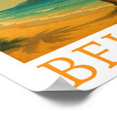 Tropical Belize Beach Caribbean Vacation Poster (Ecke)