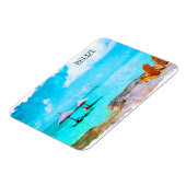 Tropical Belize Beach Vacation Magnet (Linke Seite)