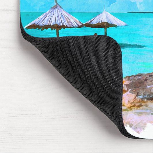 Tropical Belize Beach Vacation Mousepad (Ecke)