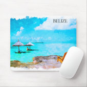 Tropical Belize Beach Vacation Mousepad (Mit Mouse)
