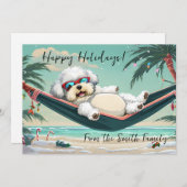 Tropical Bichon Holiday Feiertagskarte (Vorne/Hinten)