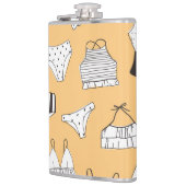 Tropical Bikini: Von Hand Gezeichnet Sommermuster Flachmann (Links)