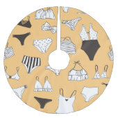 Tropical Bikini: Von Hand Gezeichnet Sommermuster Polyester Weihnachtsbaumdecke (Vorderseite)