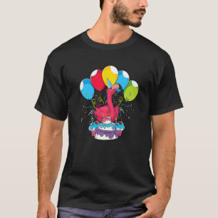 Tropical Bird Birthday Party Zoo Tier Pink Flam T-Shirt