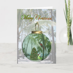 Tropical Bird Christmas Card Feiertagskarte