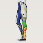 Tropical Bird Lovers' farbenfrohe Pet Parroys auf Leggings (Links)
