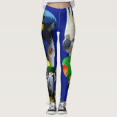 Tropical Bird Lovers' farbenfrohe Pet Parroys auf Leggings (Vorderseite)