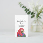 Tropical Bird Macaw Pet Store QR code Visitenkarte (Stehend Vorderseite)