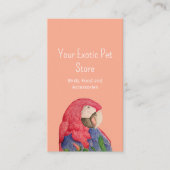 Tropical Bird Macaw QR code Pet Store  Visitenkarte (Vorderseite)