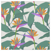 Tropical Bird of Paradise Floral Pattern Stoff (Nahaufnahme)