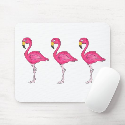 Tropical Bird Pink Flamingos Mouse Pad Mousepad (Mit Mouse)