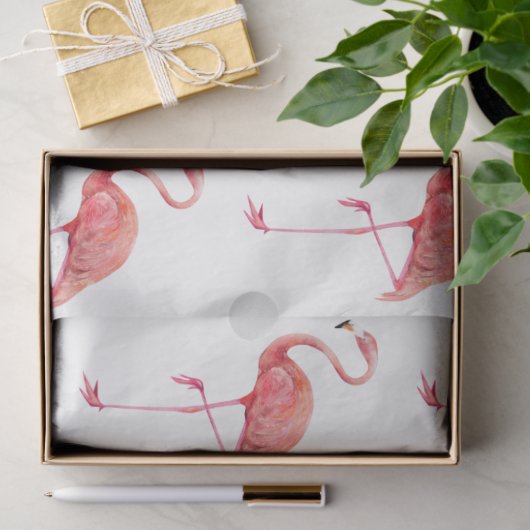 Tropical Bird Series: Flamingo Design 2 Seidenpapier (Geschenk)