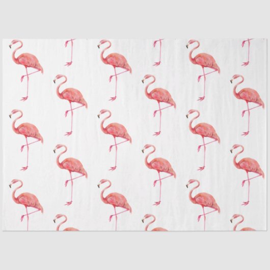 Tropical Bird Series: Flamingo Design 2 Seidenpapier (Vorderseite)