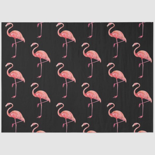 Tropical Bird Series: Flamingo Design 3 Seidenpapier (Vorderseite)