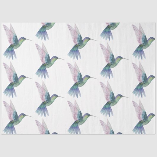 Tropical Bird Series: Hummingbird Design 2 Seidenpapier (Vorderseite)