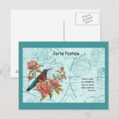 Tropical Bird Travel Weltkarte Postkarte (Vorne/Hinten)