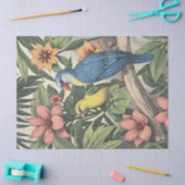 Tropical Birds Bold Illustration Seidenpapier (Basteln)