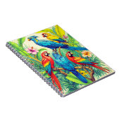 Tropical Birds Botanical Illustration Notizblock (Rechte Seite)