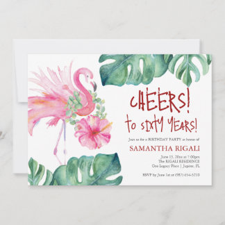 Tropical Birthday Einladung für 60.