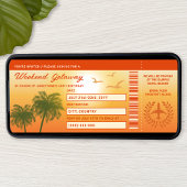 Tropical Birthday Imitats Boarding Pass Einladung