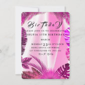 Tropical Birthday Invitation, Hawaiian Pineapple B (Vorderseite)